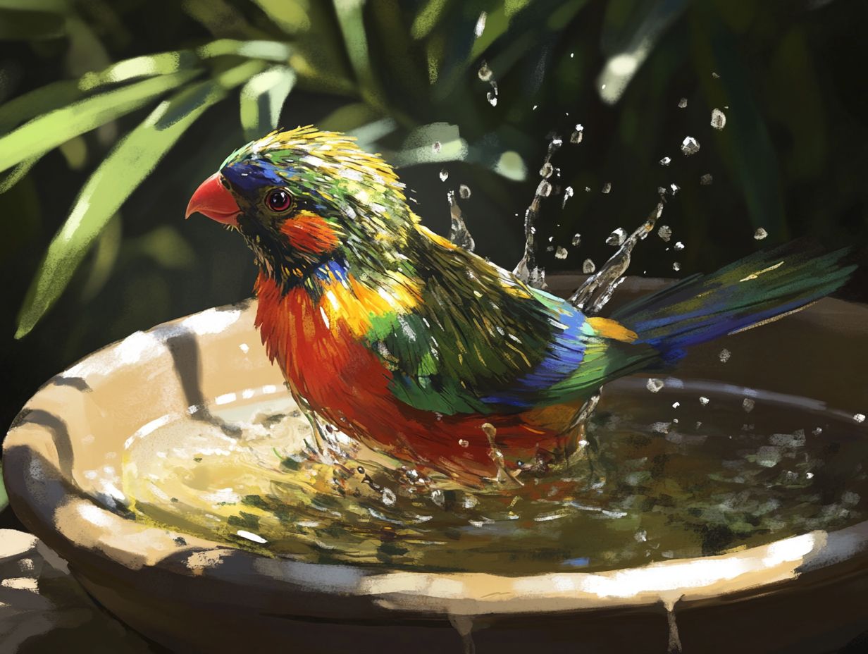 How often should I encourage my bird to bathe?