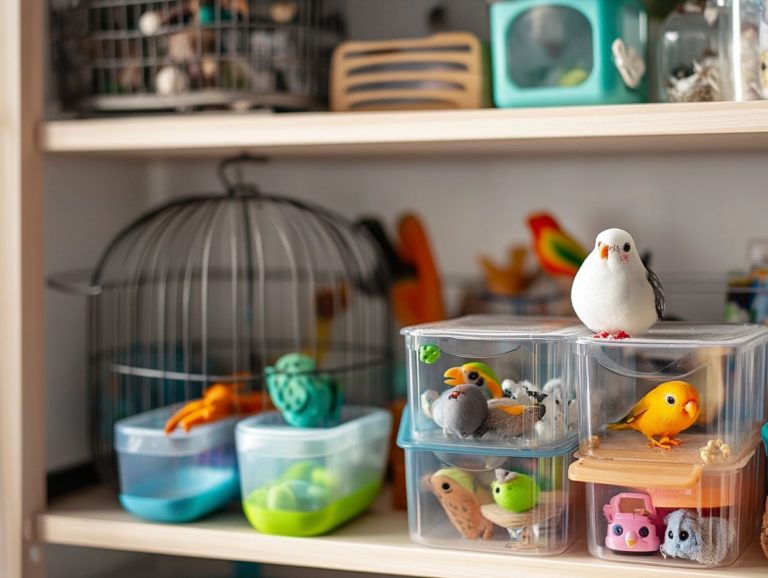 How to Store Bird Toys and Accessories