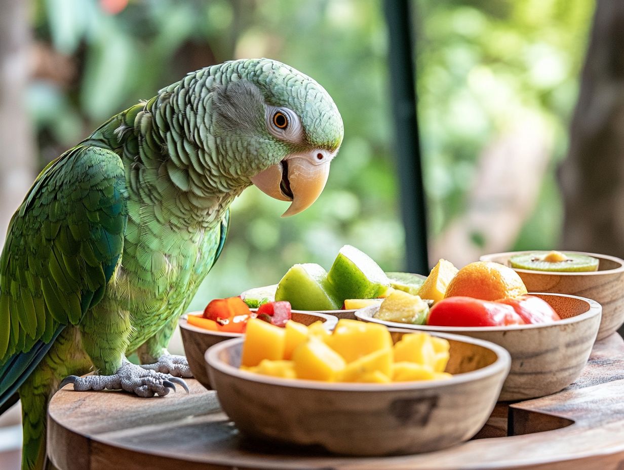 Why is it important to transition my pet birds to new foods?