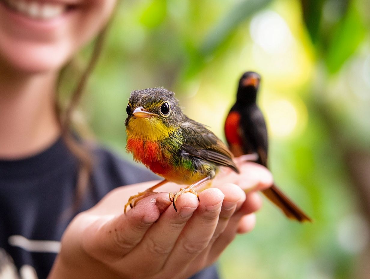 A rescued bird being cared for at the Wild Bird Fund