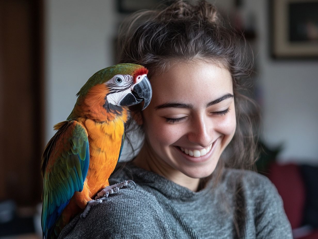 What are the emotional benefits of bird adoption?