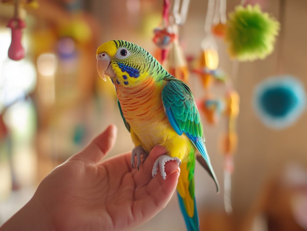 Veterinarian microchipping a bird safely