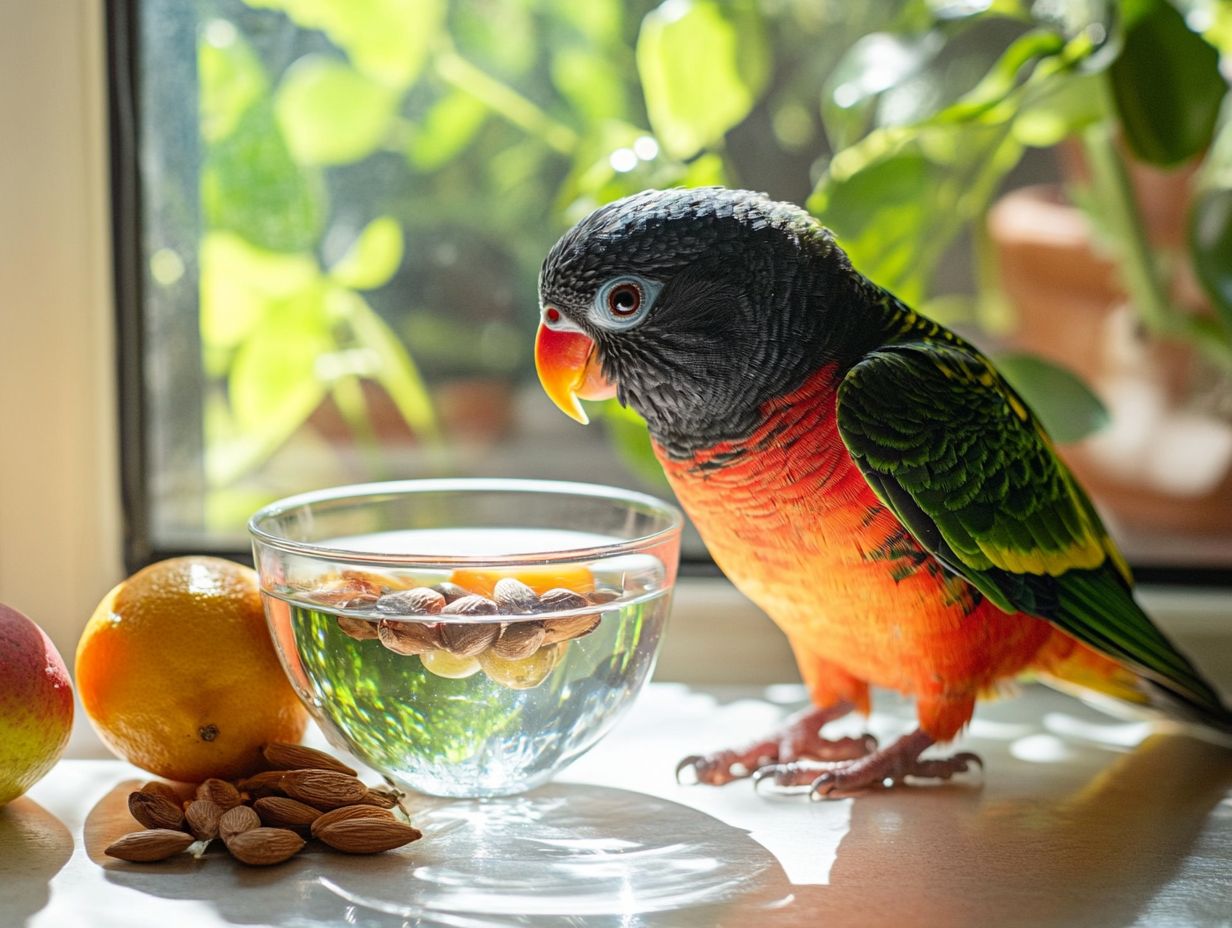 What is the role of water in your pet bird's diet?