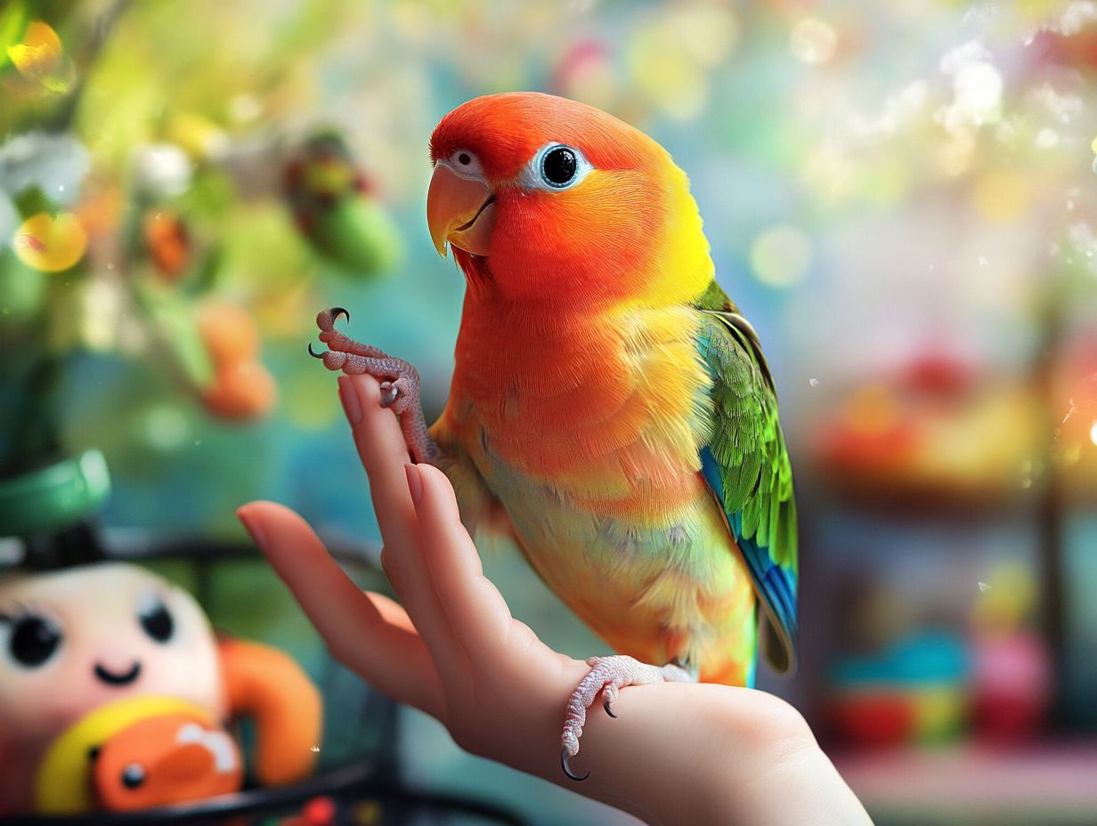 Teaching your bird tricks can enhance their thinking skills and emotional well-being