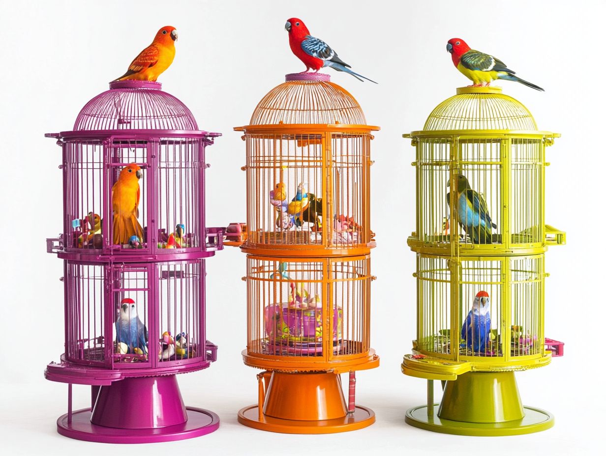 ZENY Bird Cage with Play Top, showcasing birds enjoying the elevated play area.