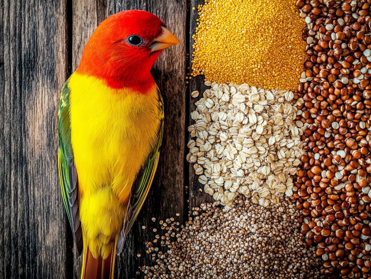 What are the top 7 grains for a healthy bird diet?