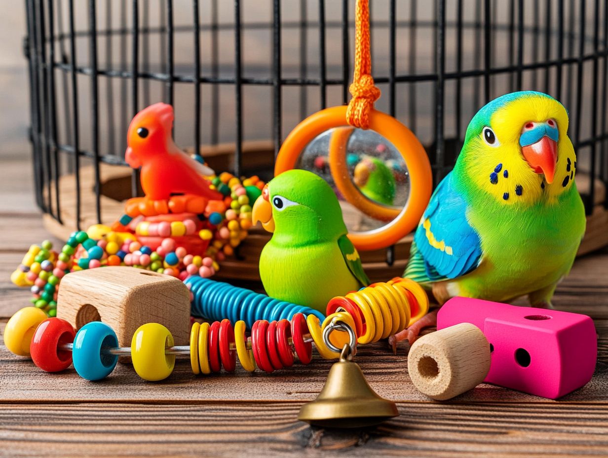 Image showcasing the top 7 toys for teaching birds new tricks.