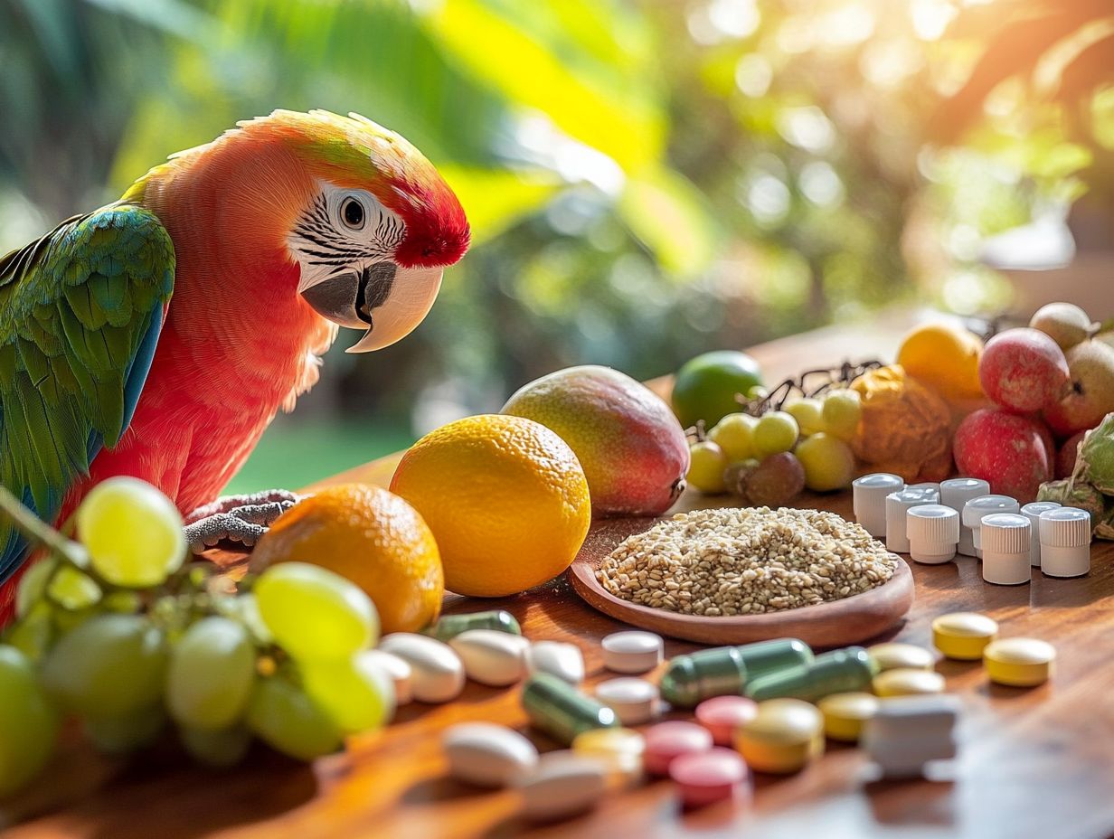 Image illustrating key takeaways about bird nutrition