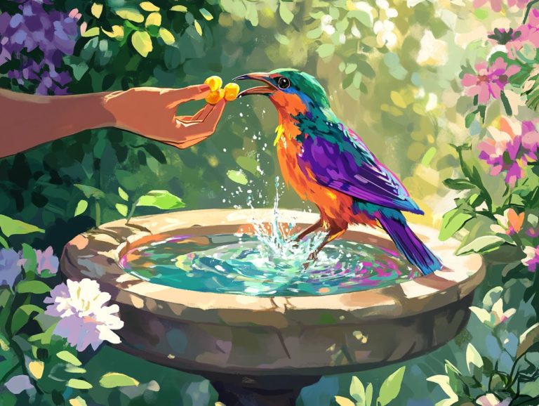 Training Your Bird to Use a Birdbath