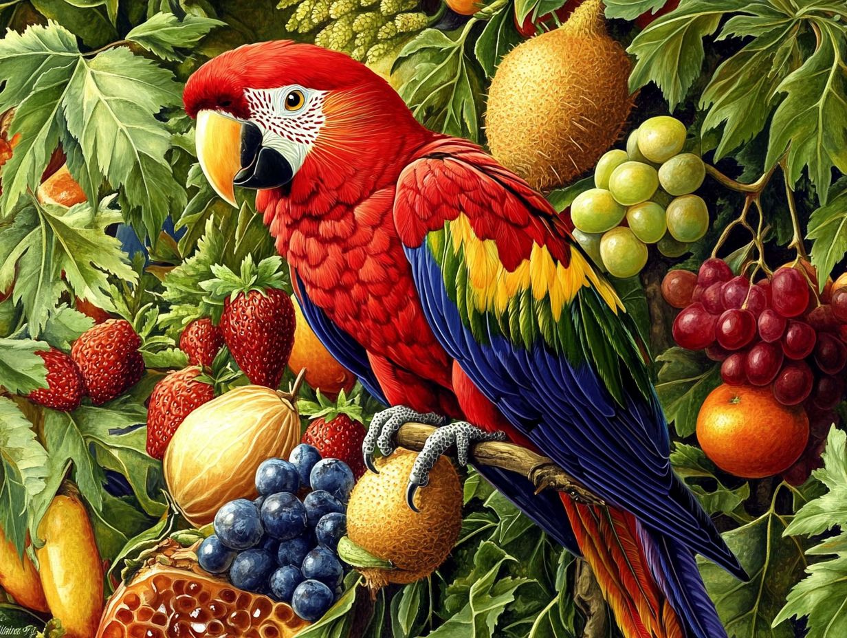 What are the main nutritional needs of parrots?