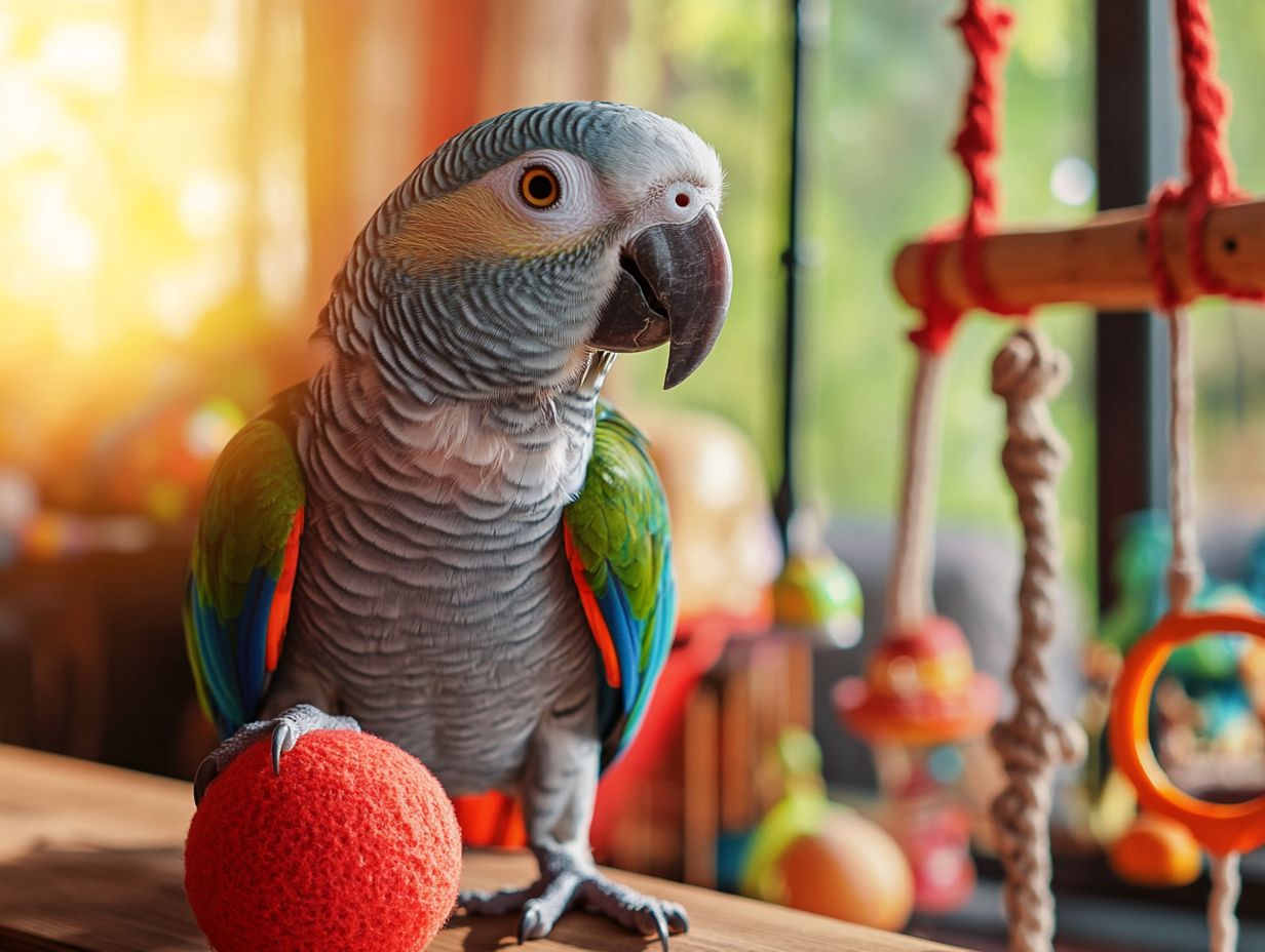 Image illustrating common questions about bird toys