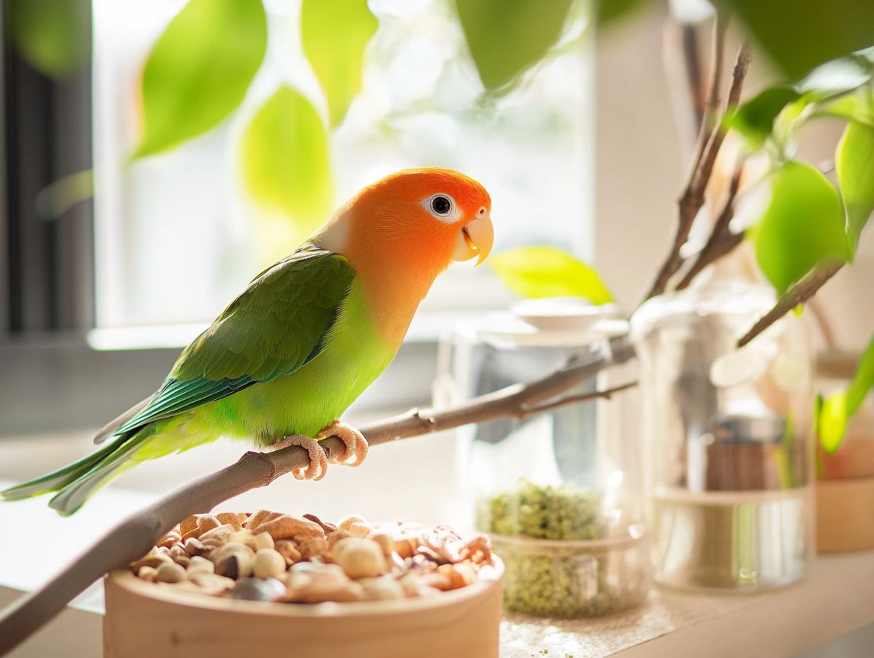 A visual guide to common health issues in pet birds.