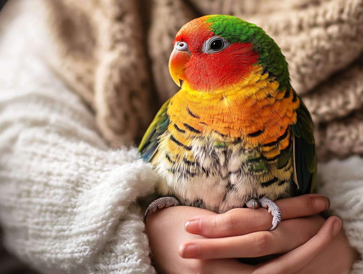 Image showing a bird losing feathers